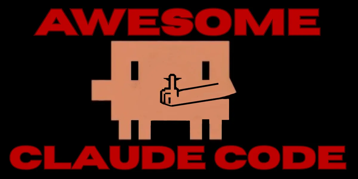 awesome-claude-codeの公式GitHubリポジトリバナー（★44,800超のClaude Code厳選リソースリスト）