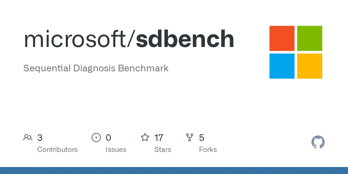 MicrosoftがGitHubで公開している逐次診断ベンチマークSDBenchのリポジトリ