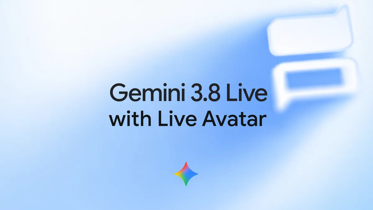 Gemini 3.8 Live with Live Avatarの発表ビジュアル