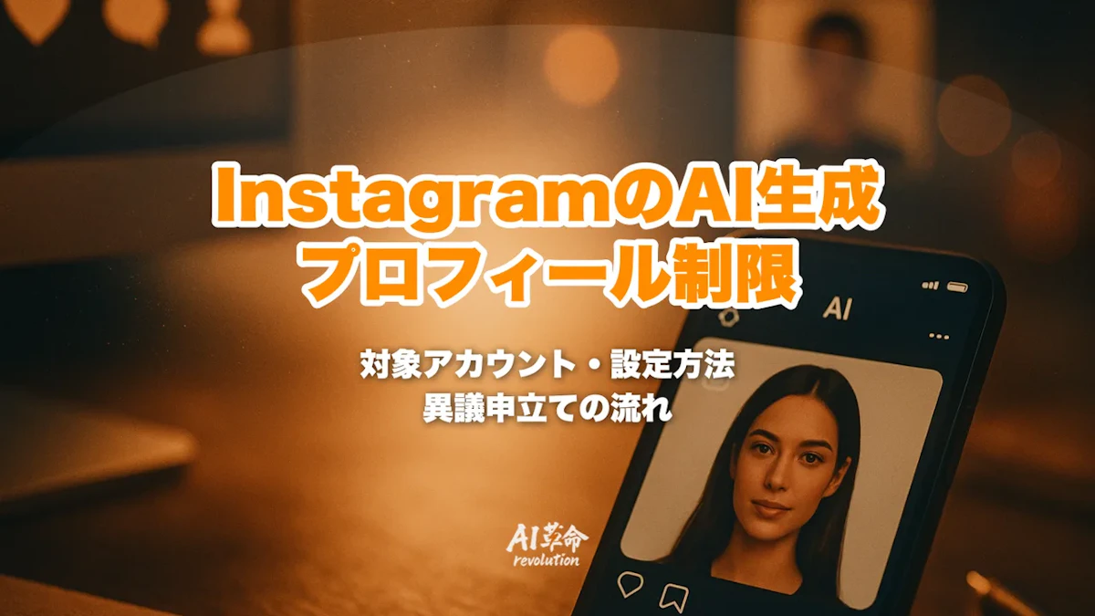InstagramがAI生成プロフィールの表示を制限|対象アカウント・ラベル設定・異議申立ての方法【2026年9月最新】