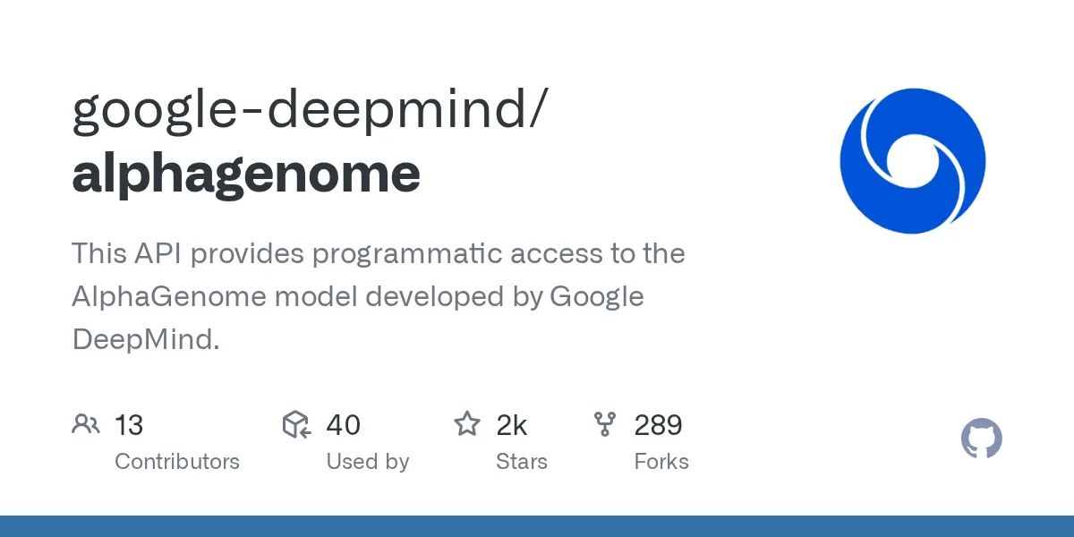 Google DeepMindが公開しているAlphaGenome公式リポジトリ
