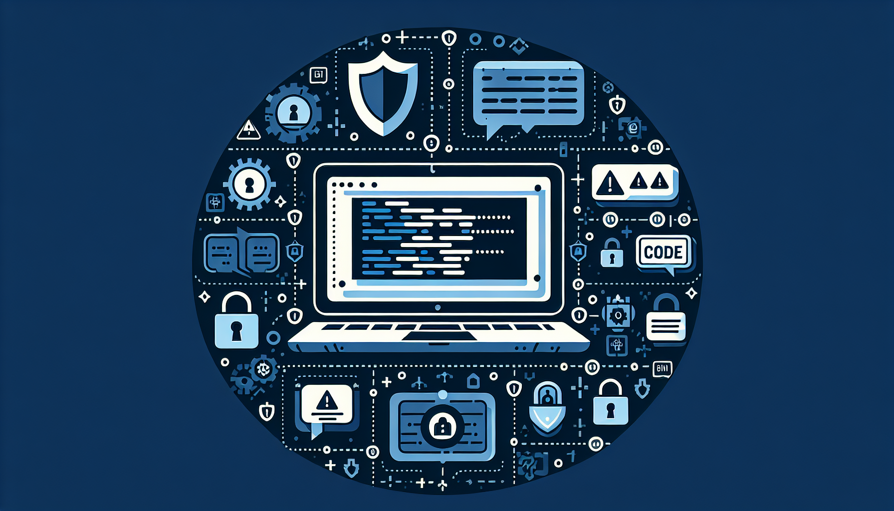 AIコーディングのセキュリティと注意点のイメージ図