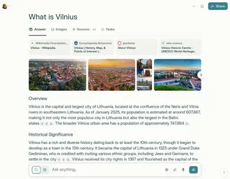 Perplexity AIの検索インターフェース画面」 width=