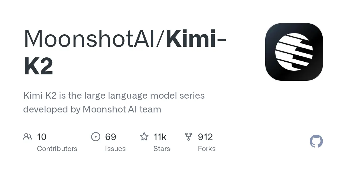 Kimi K2のGitHubリポジトリ(日本でも使われている中国製AIの例)