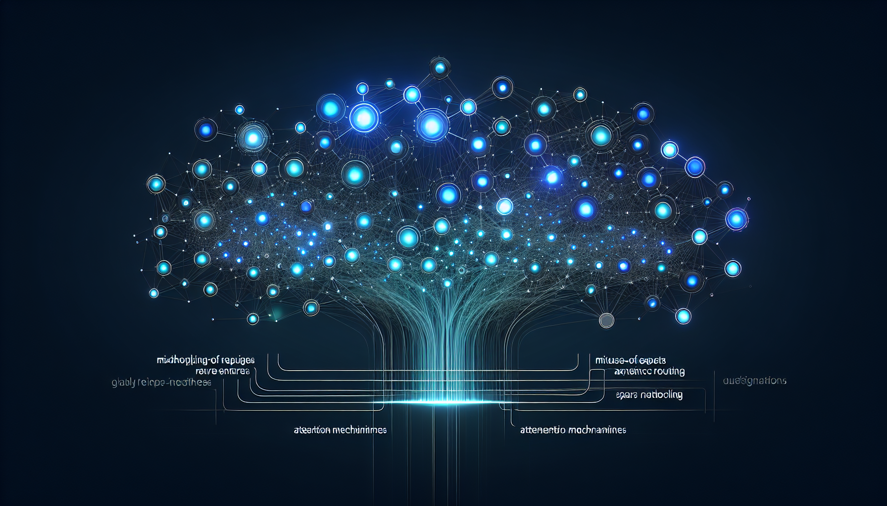 DeepSeek V4の核心技術であるMixture-of-Expertsアーキテクチャとスパースアテンションのイメージ図」 width=
