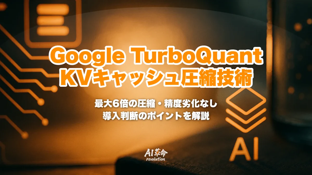 Google TurboQuantとは?KVキャッシュを最大6倍圧縮する新技術をICLR 2026採択論文から徹底解説