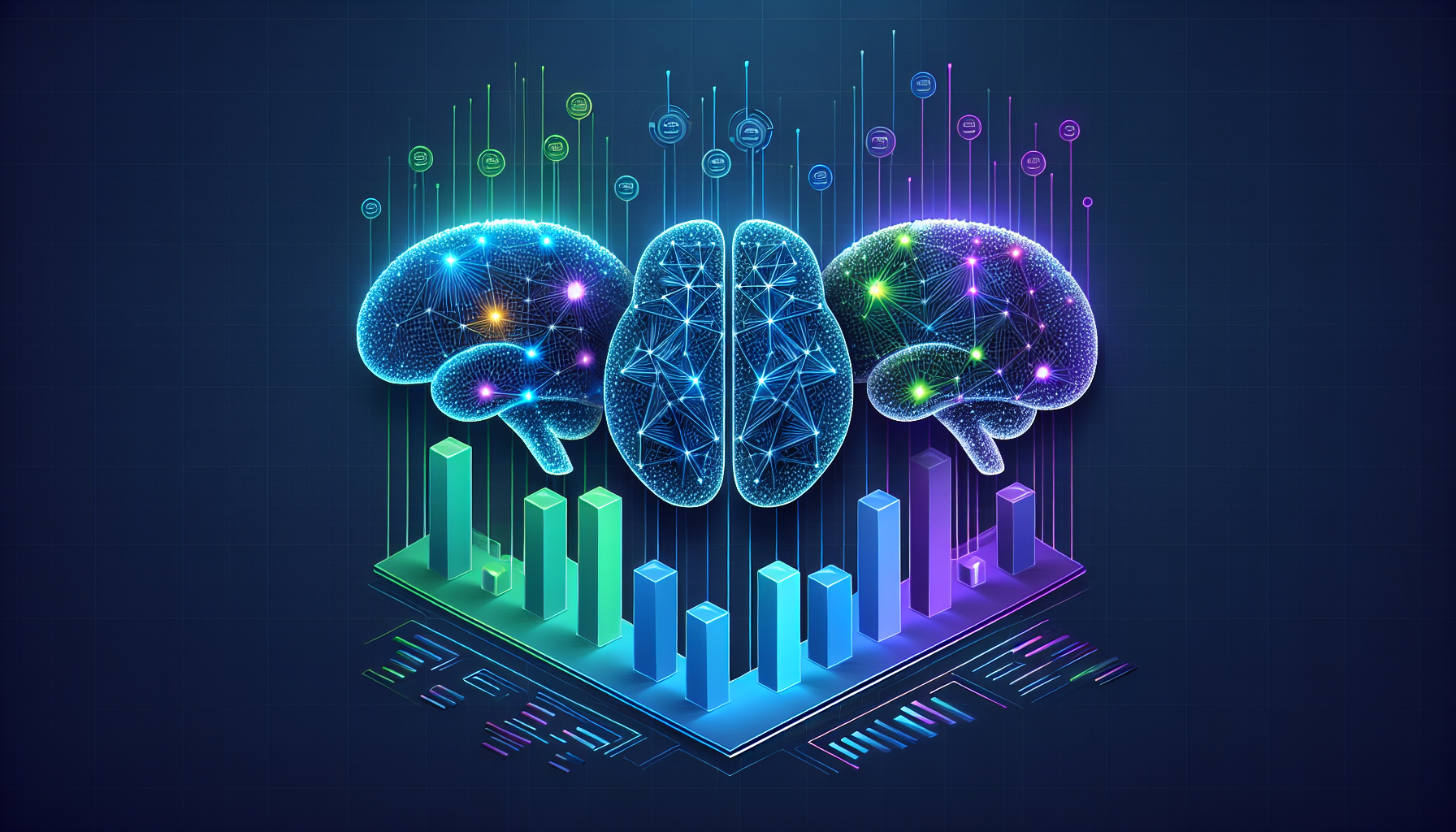 AIモデルのベンチマーク性能比較を表すイメージ図
