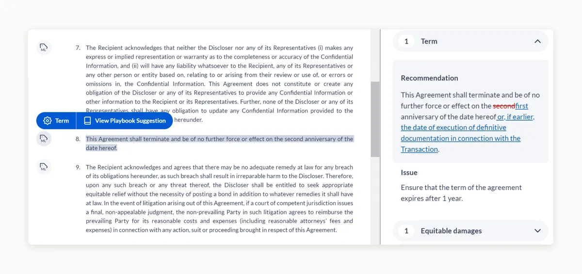 Claudeによる企業向け文書レビューの画面イメージ