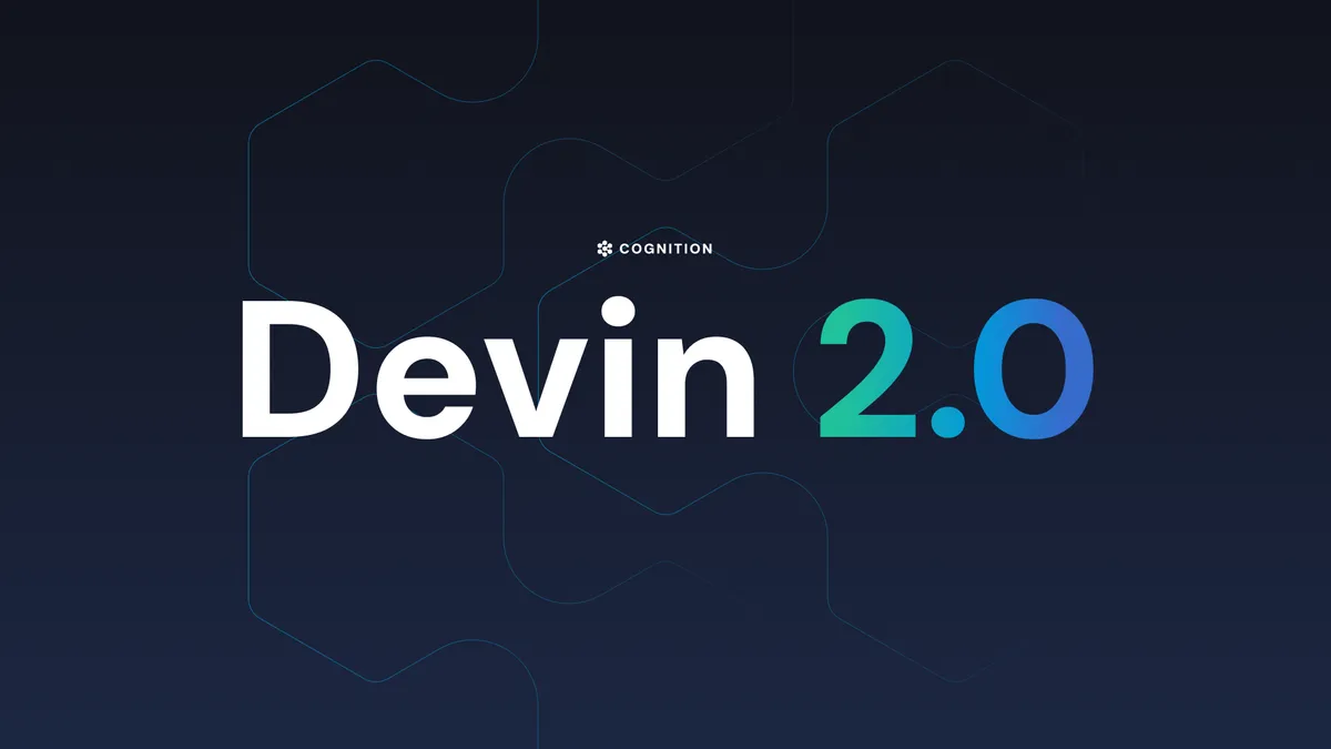 Cognition AI が提供する Devin 2.0 のキービジュアル。Claude Code と併用するワークフロー設計の中核ツール