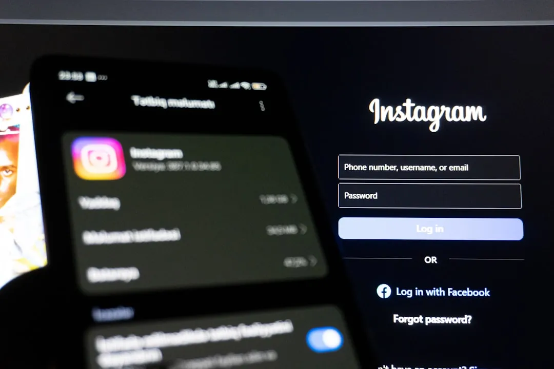 スマートフォンに表示されたInstagramのプロフィール画面