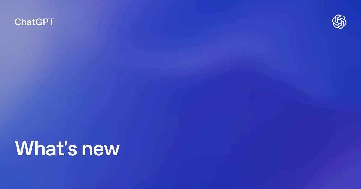 ChatGPTの更新情報（What's new）ページのイメージ