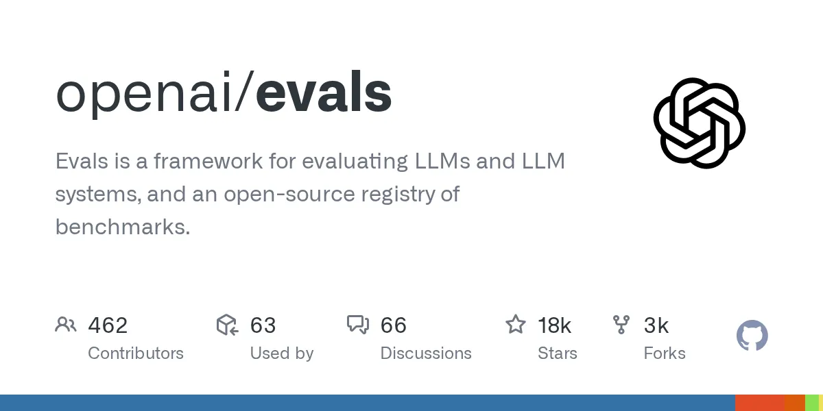 OpenAI Evalsベンチマーク評価フレームワークのGitHubリポジトリ