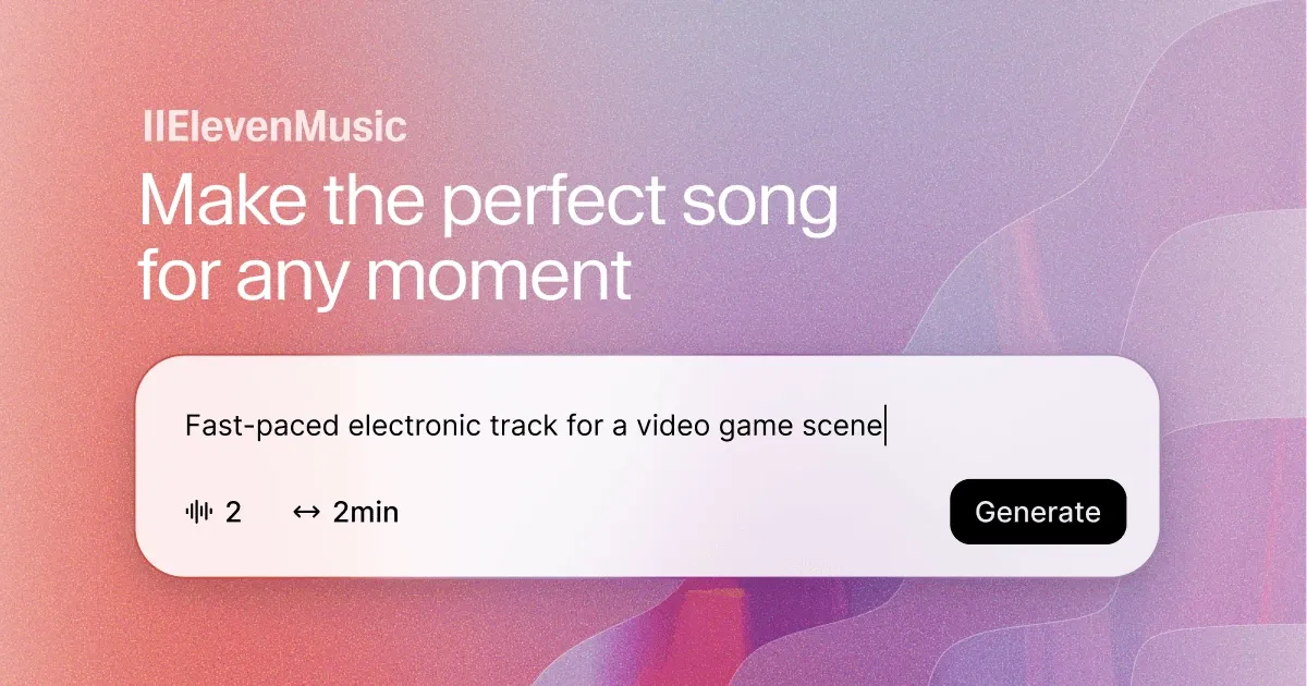 ElevenLabsの音楽生成サービスElevenMusicの公式イメージ