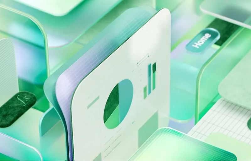 Microsoft Excelの表計算とグラフを表した公式イメージ