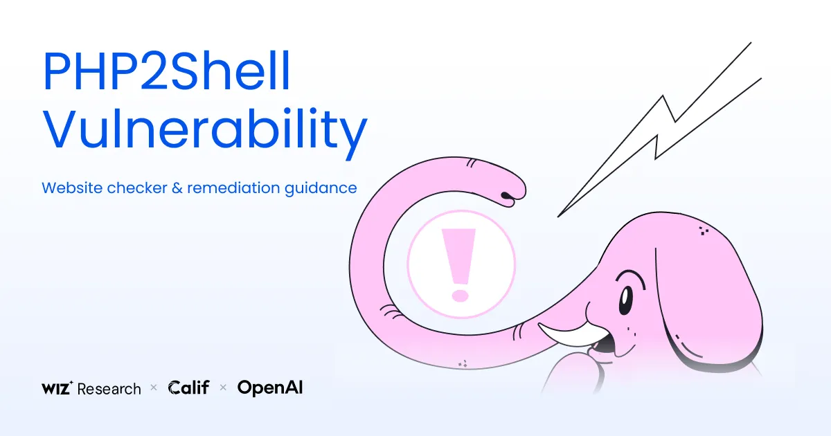 PHP2Shell脆弱性を公表した特設サイトphp2shell.comの告知画像