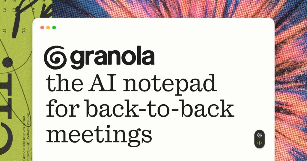 Granola公式サイトのOGP画像(AI notepad for back-to-back meetings)