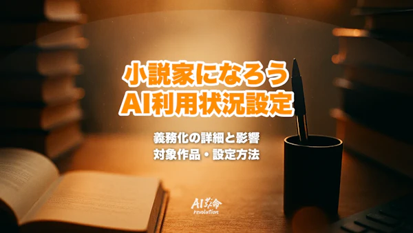 「小説家になろう」AI利用状況の設定義務化はいつから?対象作品・9月1日期限・4区分の選び方・未設定時の影響【2026年8月最新】
