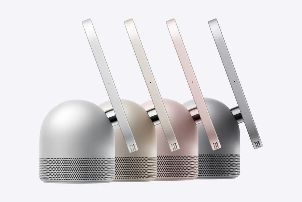Apple HomeView卓上型のカラーバリエーションを横から並べた製品写真