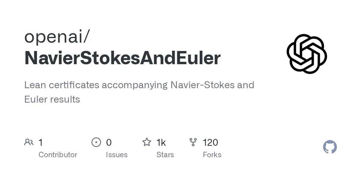 OpenAIが公開したLean 4形式化リポジトリ openai/NavierStokesAndEuler