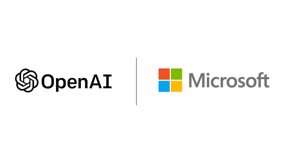 OpenAIとMicrosoftのロゴを並べたパートナーシップの公式バナー