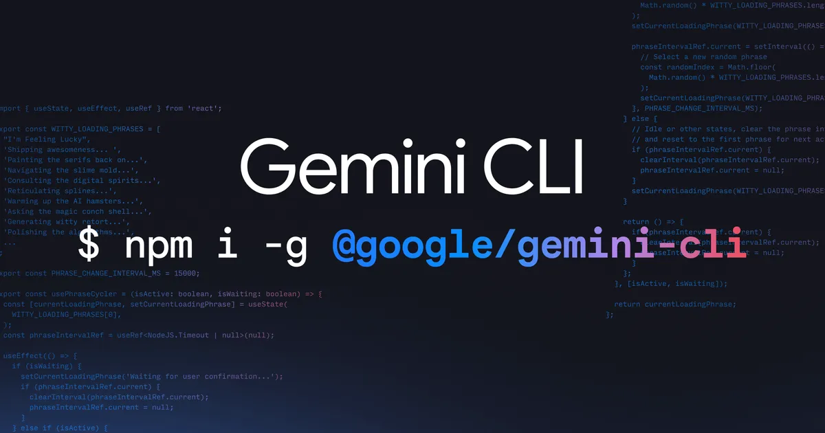 Gemini CLIのGitHubリポジトリ画像。ccusageはGemini CLIやCodexなど他のコーディングCLIの使用量も合算できる
