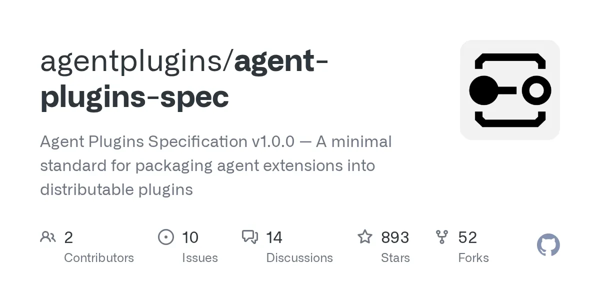Agent Plugins仕様リポジトリ（agentplugins/agent-plugins-spec）のOGP画像