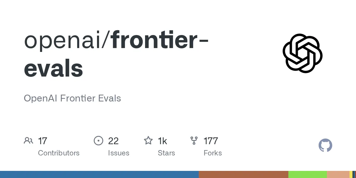 OpenAI公式のフロンティア評価（frontier-evals）リポジトリ。再開判断は評価による証拠の積み上げに基づく