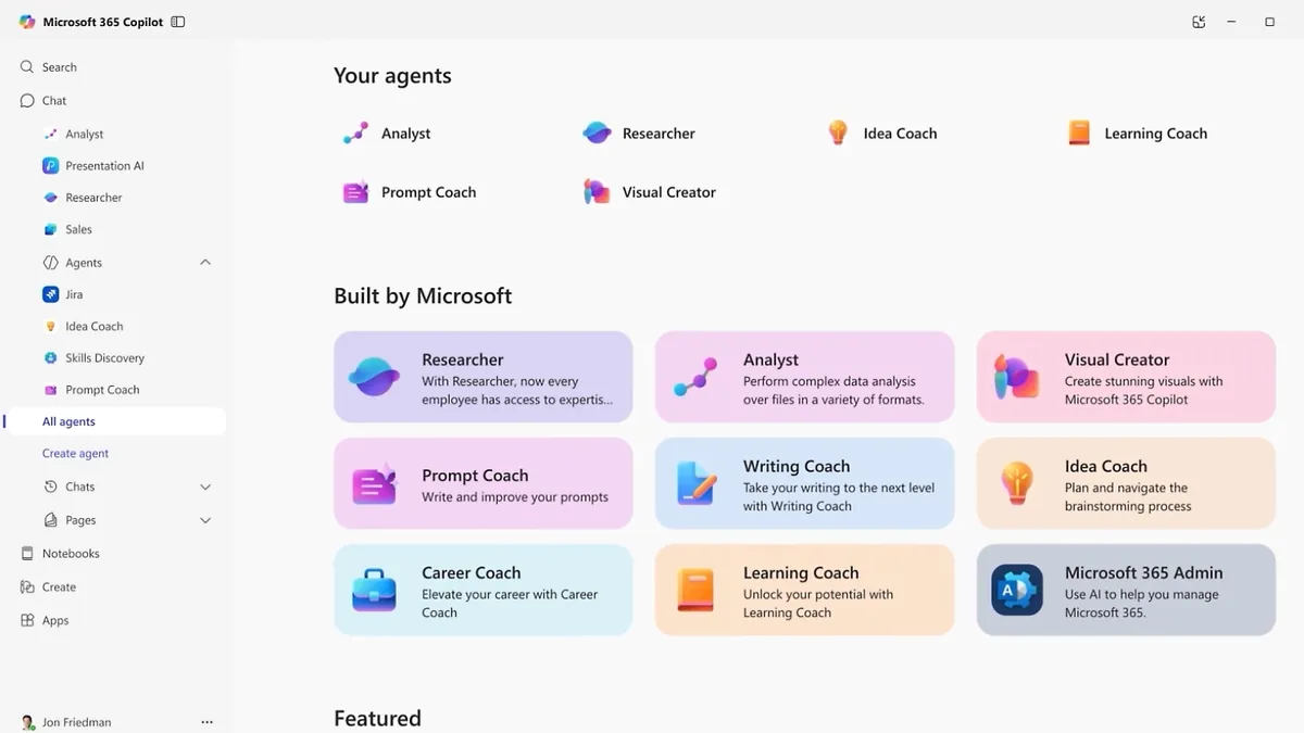Microsoft 365 CopilotエージェントのWord・Excel・PowerPoint機能ダッシュボード