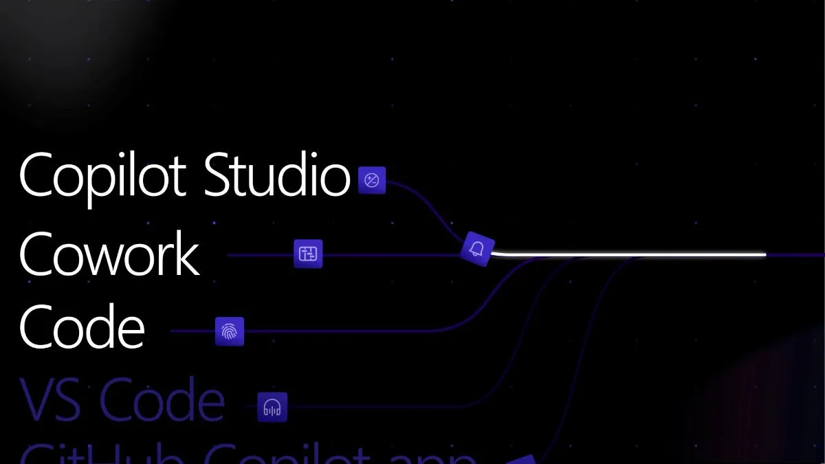 Copilot Studio・Cowork・Code・VS Code・GitHub Copilotアプリの連携イメージ