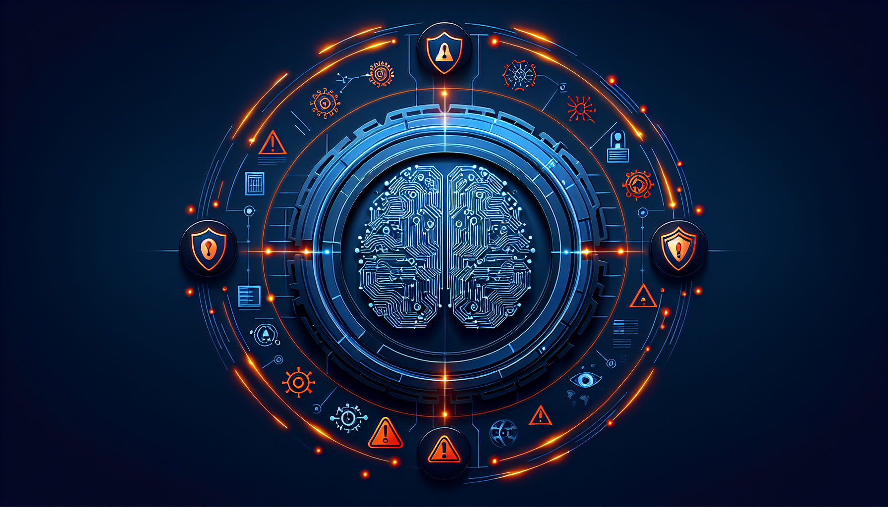 AIエージェントのセキュリティリスクを多層防御で守るイメージ図