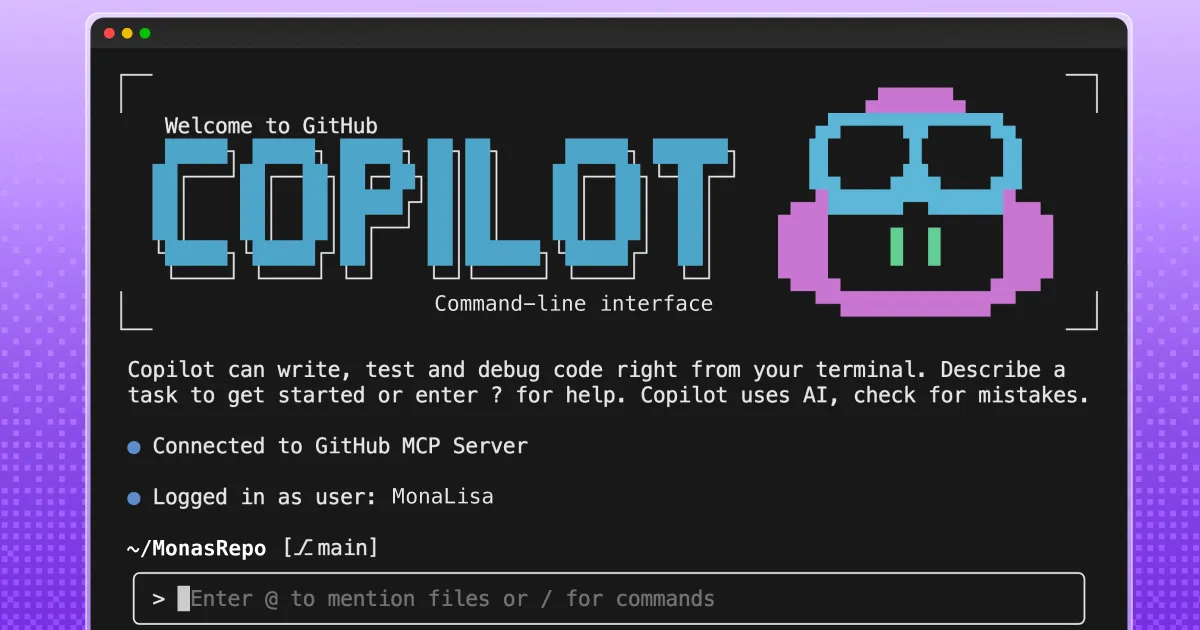 GitHub Copilot CLIのターミナル画面イメージ。HydraFusionは2026年9月時点でこのCLIからのみ利用できる