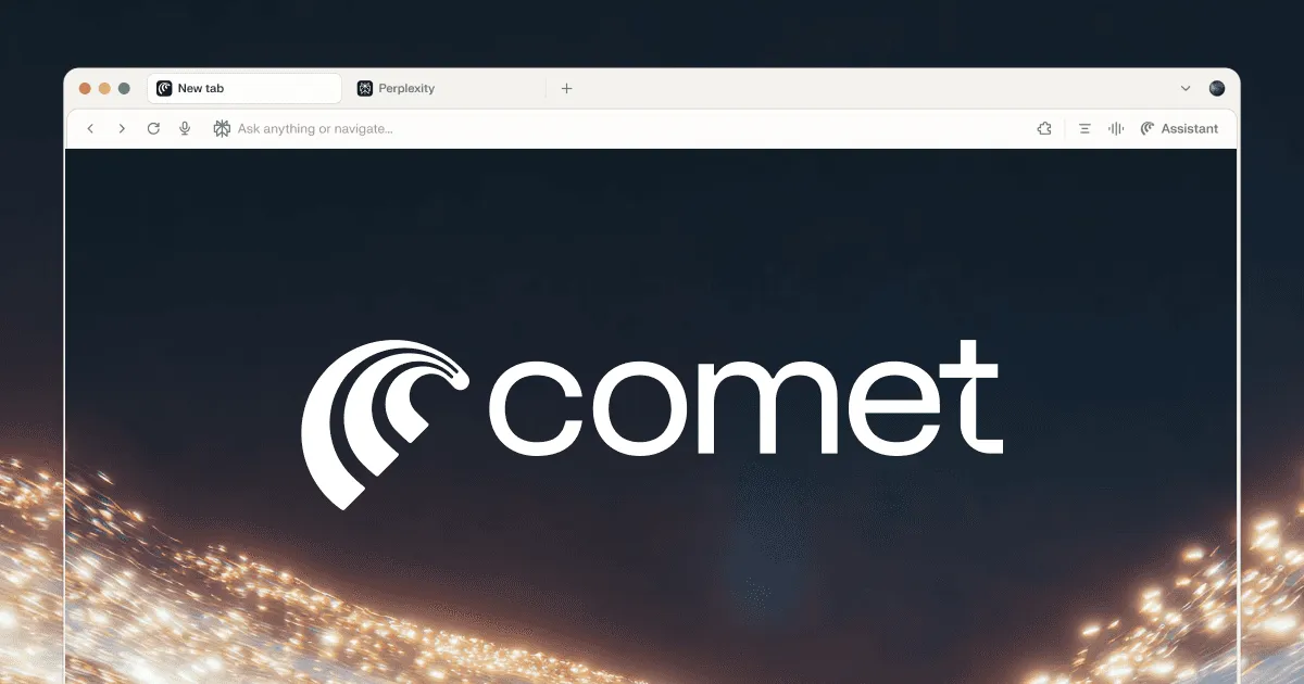 PerplexityのAIブラウザ「Comet」の公式イメージ画像