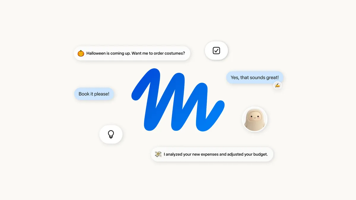 パーソナルAIエージェントMuseがタスクを代行する会話のイメージ