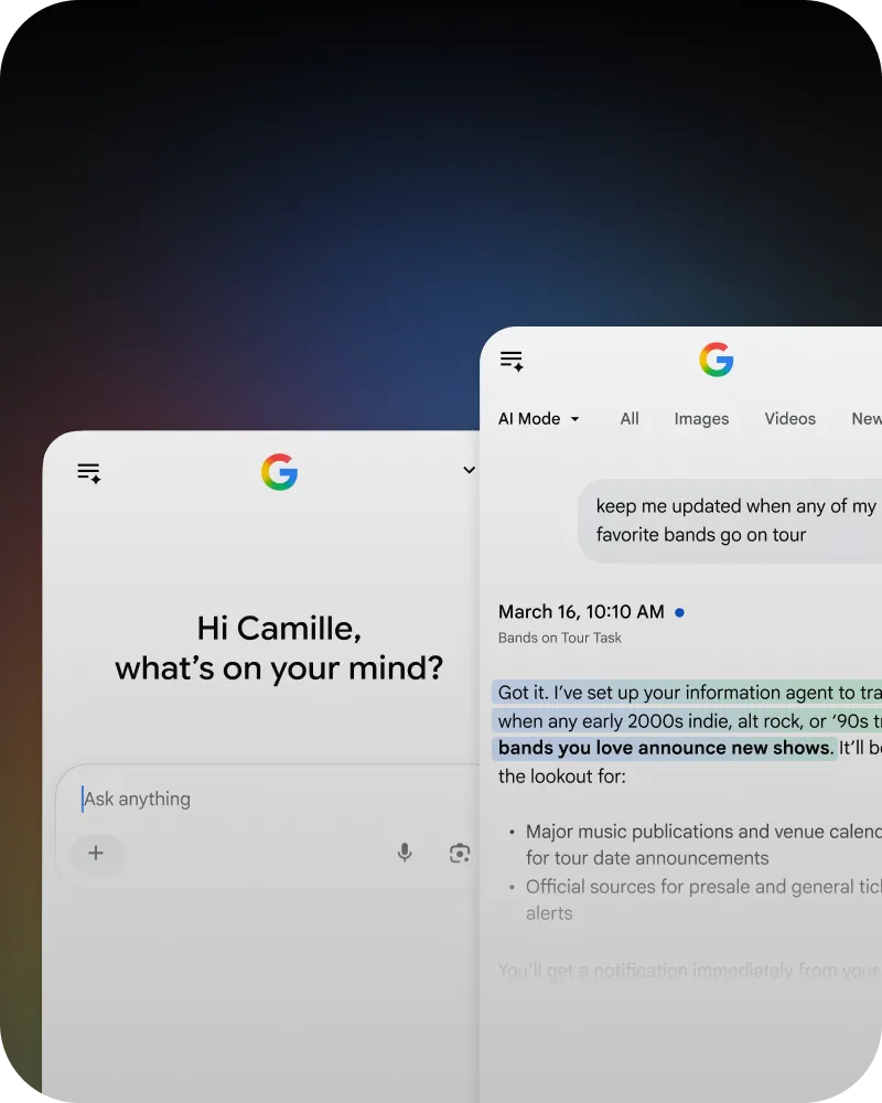 Google AIモード検索インターフェース(2026年)Geminiを中核とするGoogle AIの機能展開