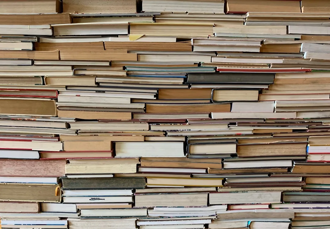 積み重なった大量の書籍。海賊版700万冊と補償対象約50万点という数字の違いを象徴するイメージ