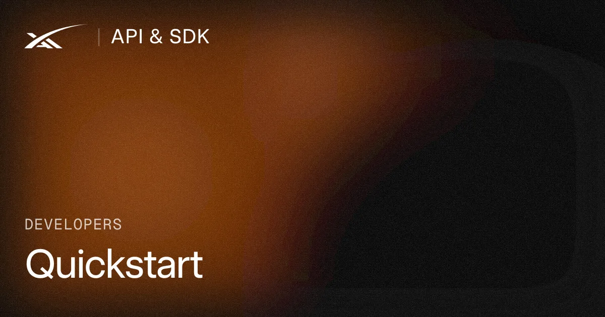 SpaceXAI開発者ドキュメントのQuickstartページ