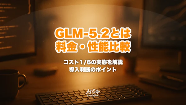 GLM-5.2とは?料金・性能・GPT-5.5比較と「コスト1/6」の実態【2026年8月最新】