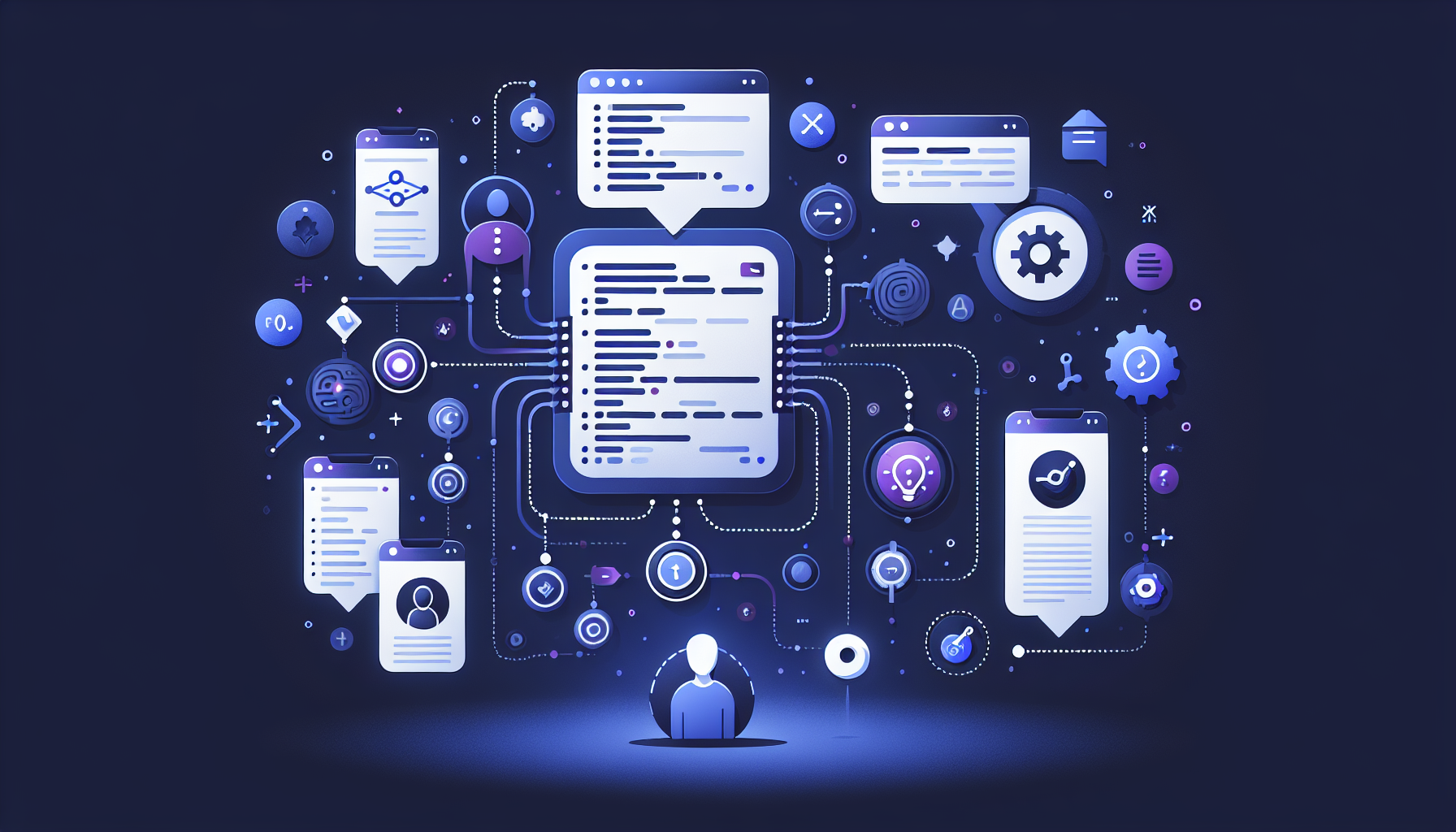 Claude Code GitHub Actionsのセットアップとプルリクエスト自動化のイメージ