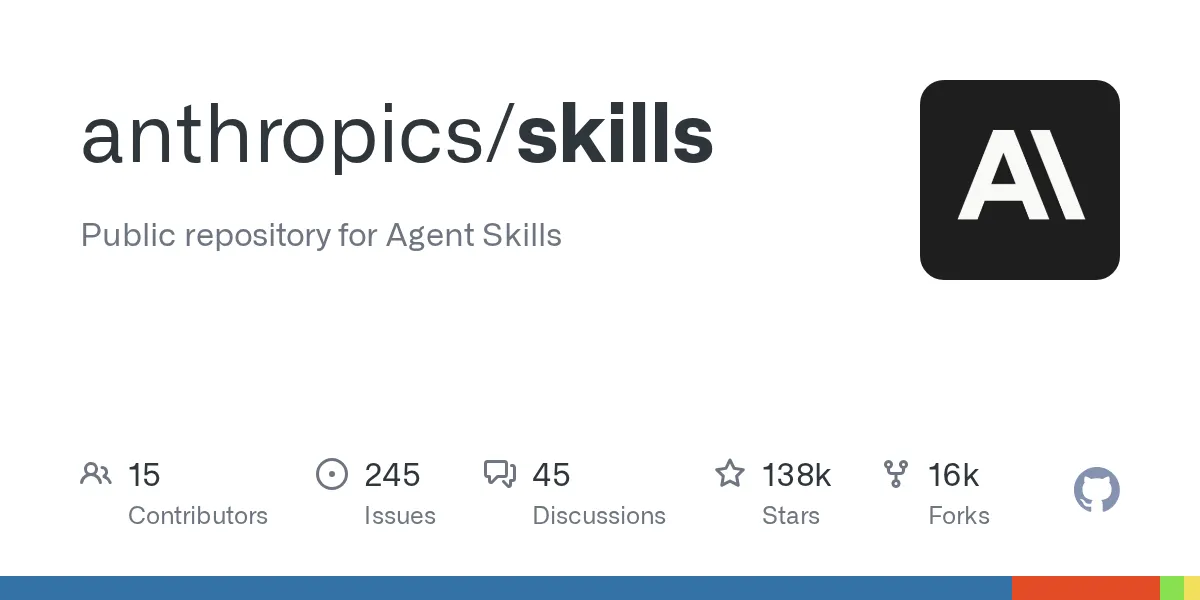 anthropics/skillsのGitHubリポジトリ