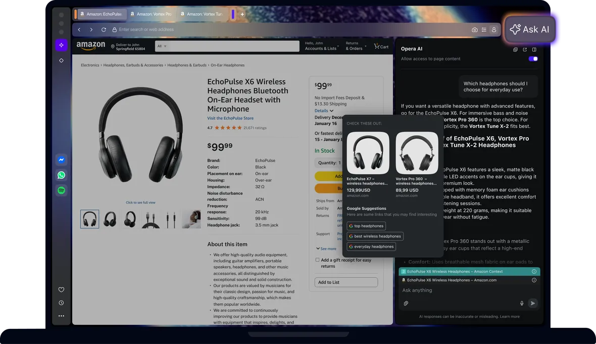 Opera AIの公式ヒーローイメージ