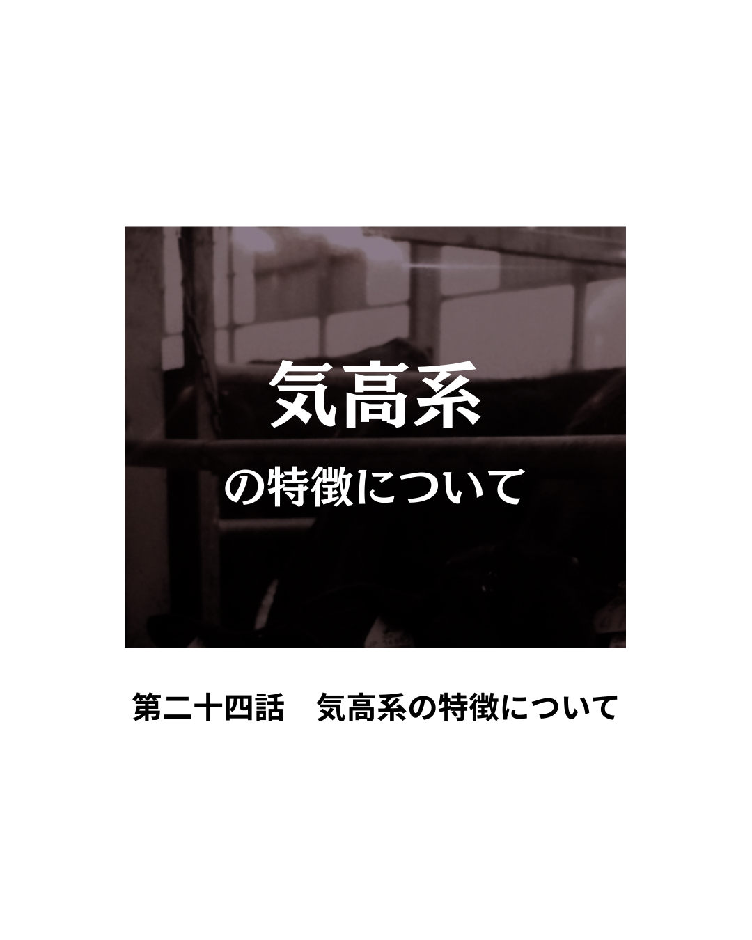 気高系の特徴について