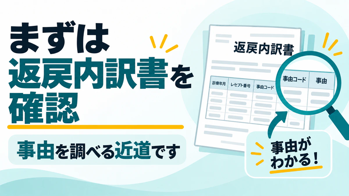 レセプトの返戻事由はどこを見て、どう調べるか