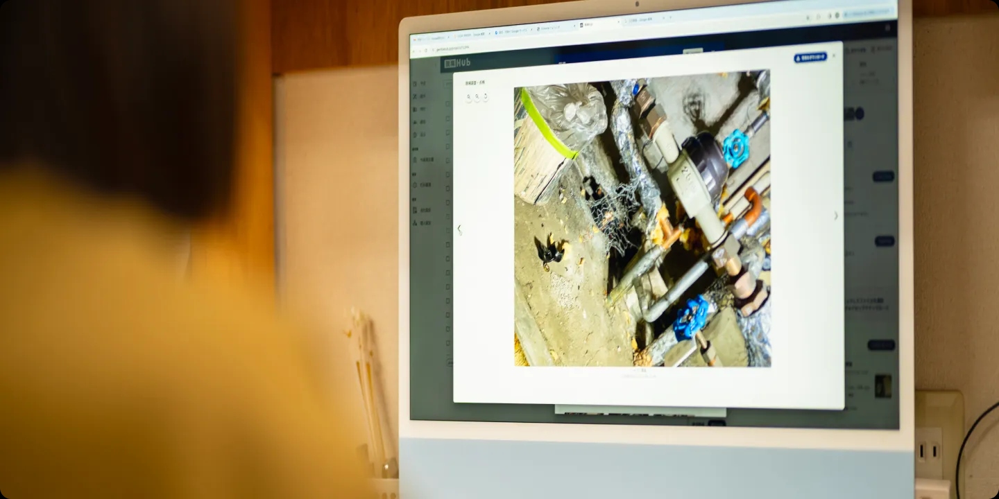 工事の写真がすぐに取り出せる