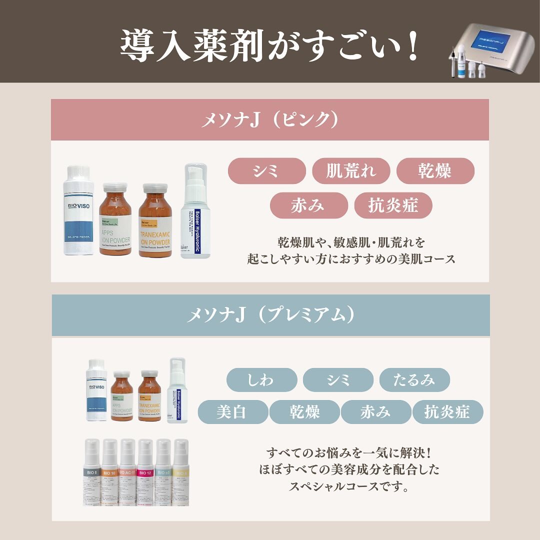 メソナJのピンク・プレミアム2コース比較｜導入薬剤と当院5つのこだわりを徹底解説 画像3