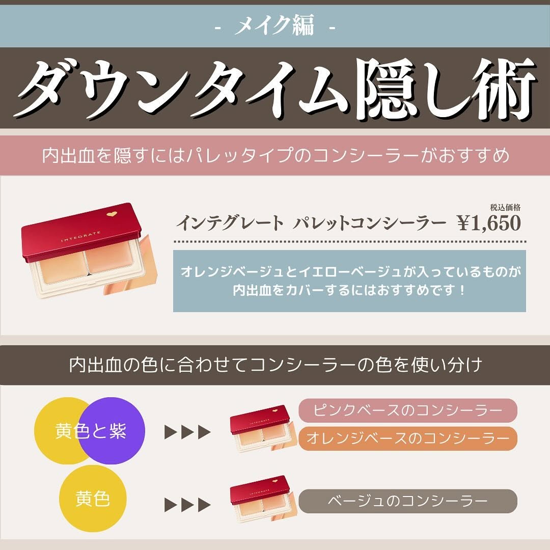 目周りのダウンタイムを隠す方法｜服装アイテムと内出血を消すコンシーラーの使い方 画像3