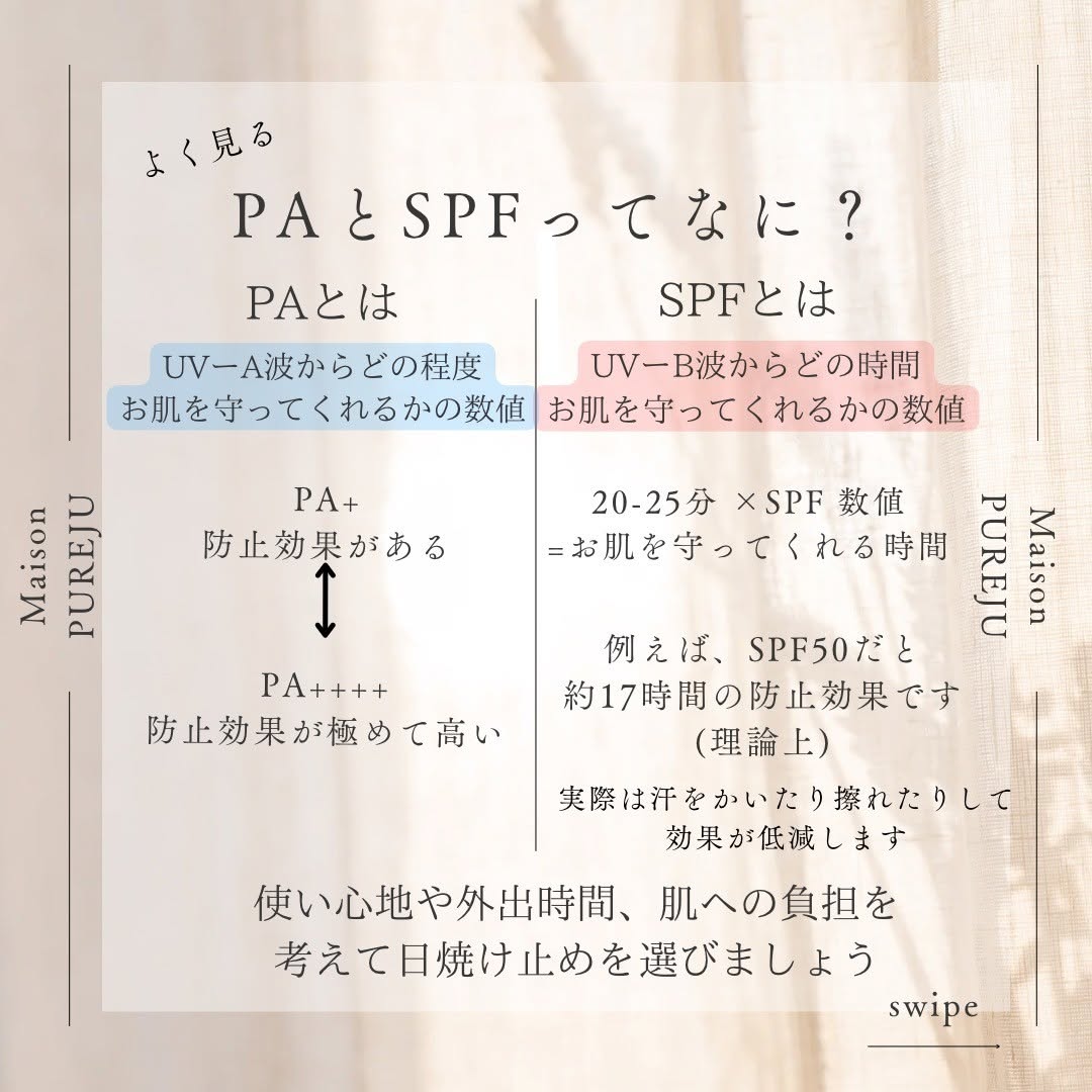 日焼け止めの正しい選び方｜PA・SPFの意味と吸収剤・散乱剤の違いを解説 画像3