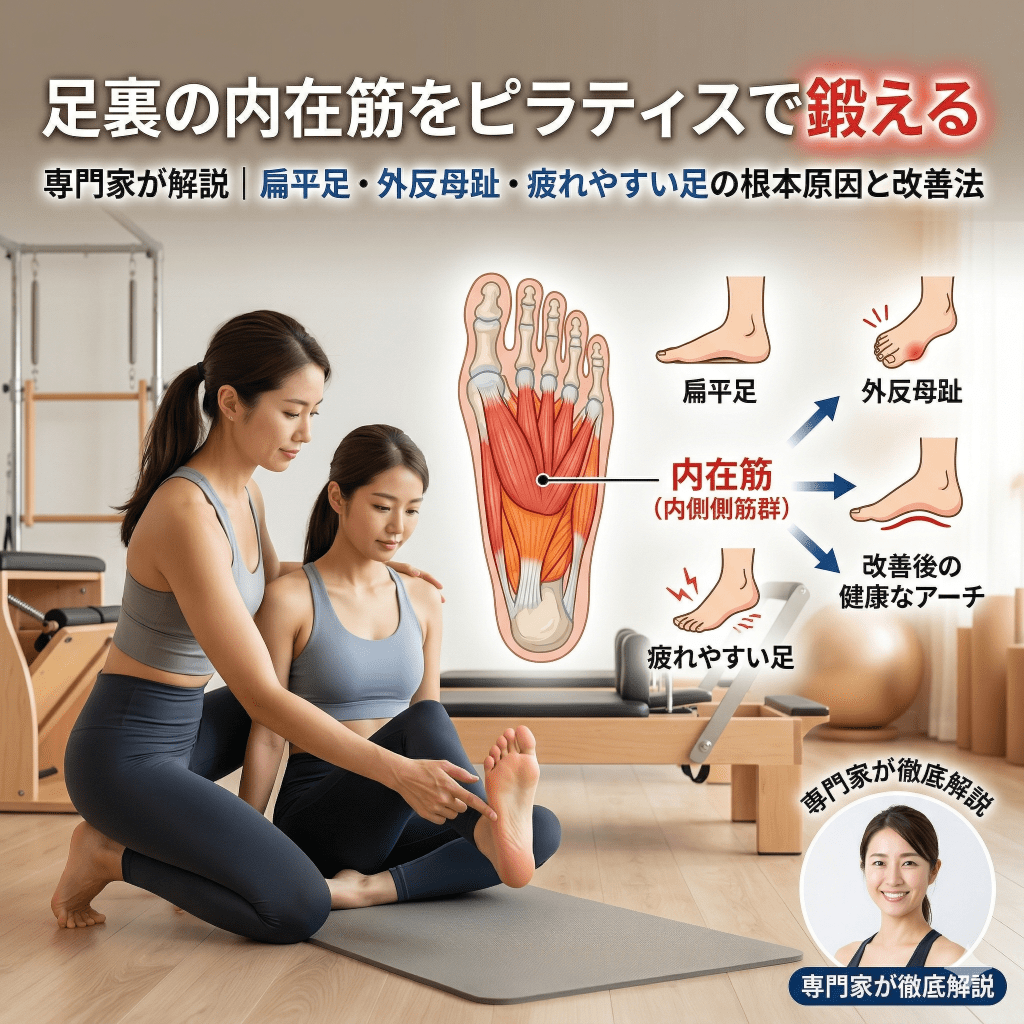 足裏の内在筋をピラティスで鍛える｜扁平足・外反母趾・疲れやすい足の根本原因と改善法を専門家が解説 - パーソナル専門ピラティススタジオPilates Syner