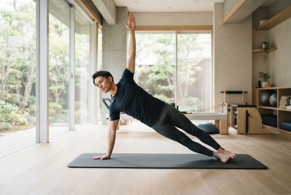 芝浦ふ頭・田町のスタジオでパーソナル指導を受ける様子