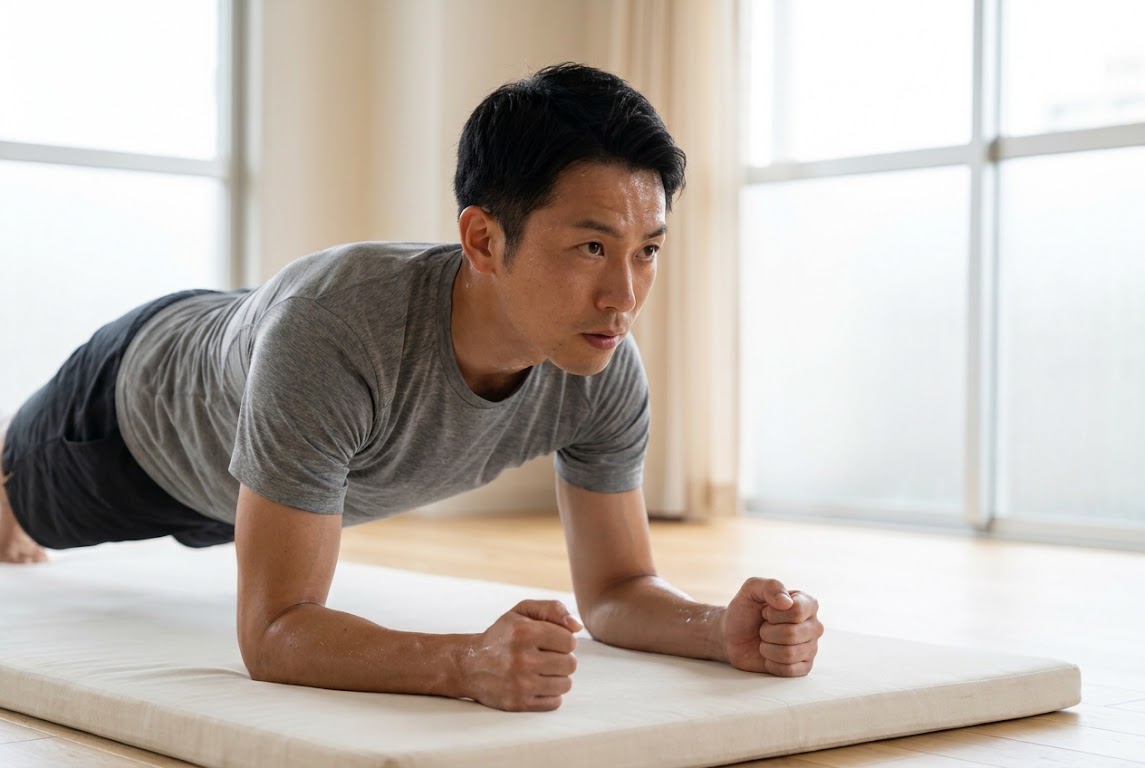 神楽坂のスタジオでパーソナル指導を受ける様子
