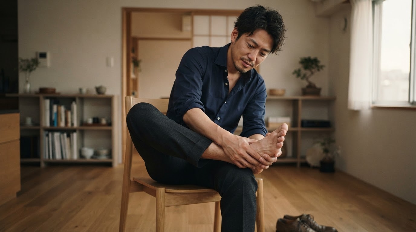 ぎっくり腰 予防の対策に取り組む男性のイメージ